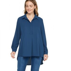 Insight Navy Button Down Women's Shirt